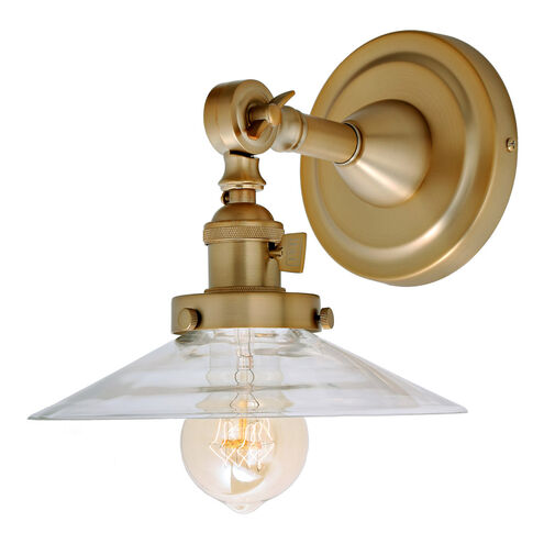 Soho Ashbury 1 Light 8 inch Satin Brass Wall Sconce Wall Light, Swivel
