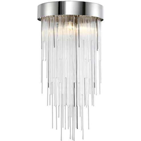 Waterfall 4 Light 12 inch Polished Nickel Pendant Ceiling Light