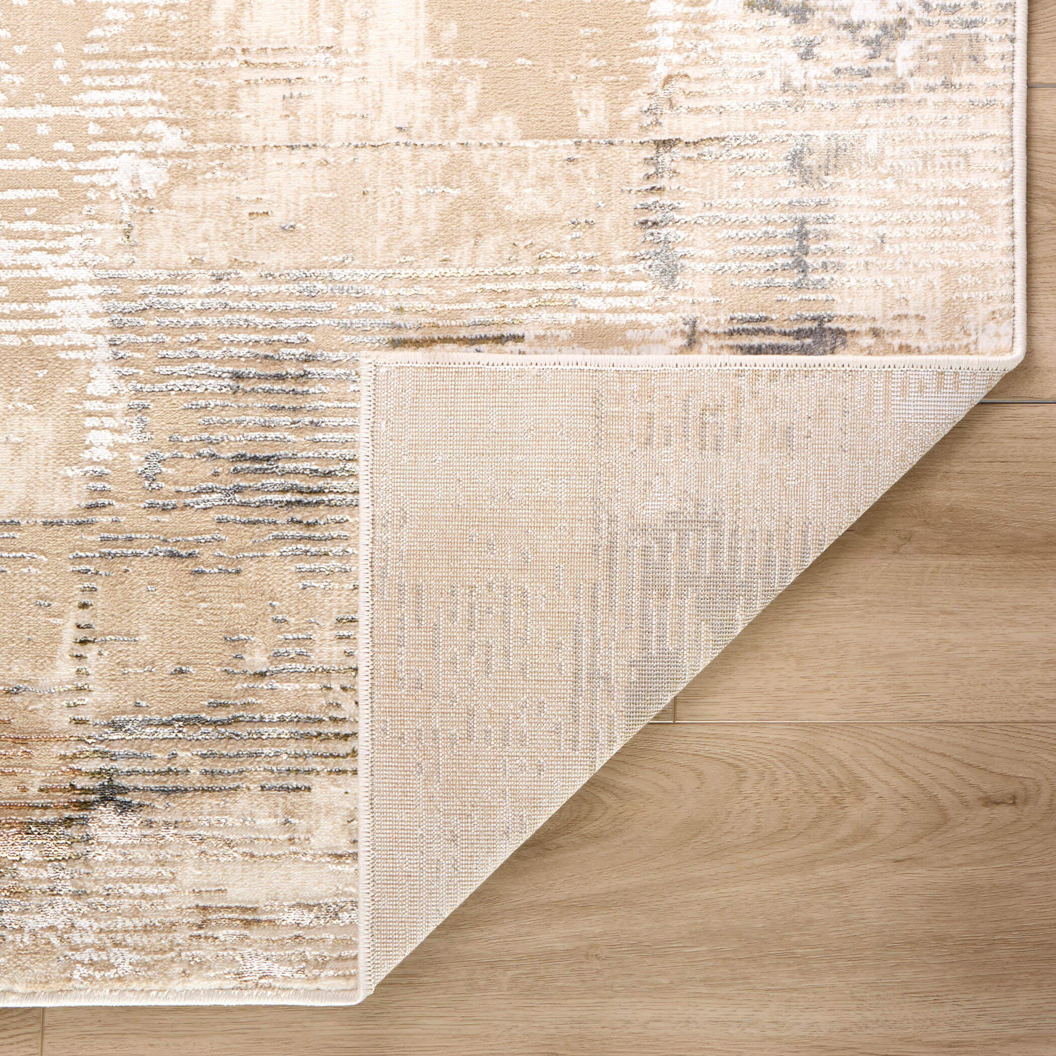 Salim Ivory and Brown Indoor Rug