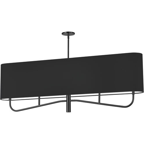 Eleanor 4 Light 54 inch Matte Black Horizontal Chandelier Ceiling Light