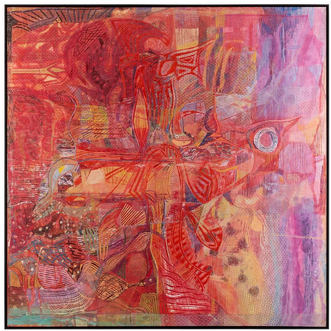 Teng Fei's Reverie in Motion 79 X 79 inch Oils and Original Art