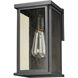 Lyons 1 Light 11.75 inch Matte Black Exterior Wall Lantern