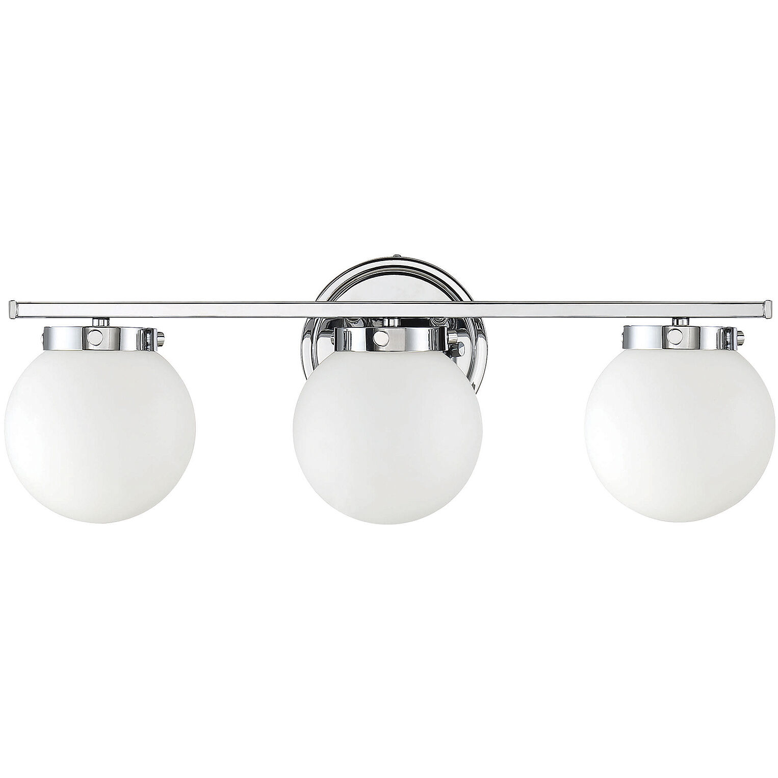Mid-Century Modern 3 Light 24 inch Chrome Bathroom Vanity Light Wall Light