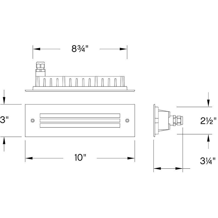 Sparta Dash 12v 7.00 watt Stainless Steel Black Brick Light