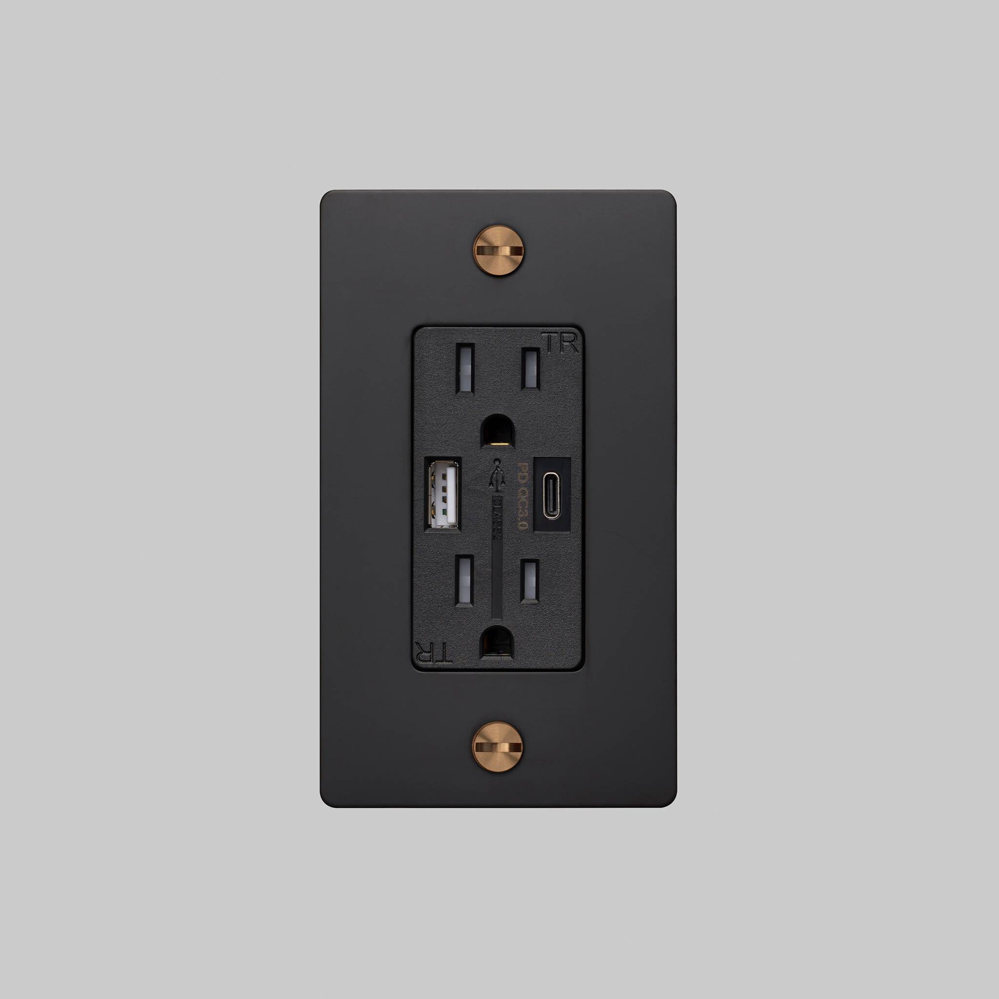 1G Duplex Black / Warm Sunset Outlet, USB A + C