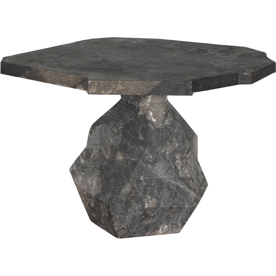 Rind 36 X 31 inch Black Marble Accent Table