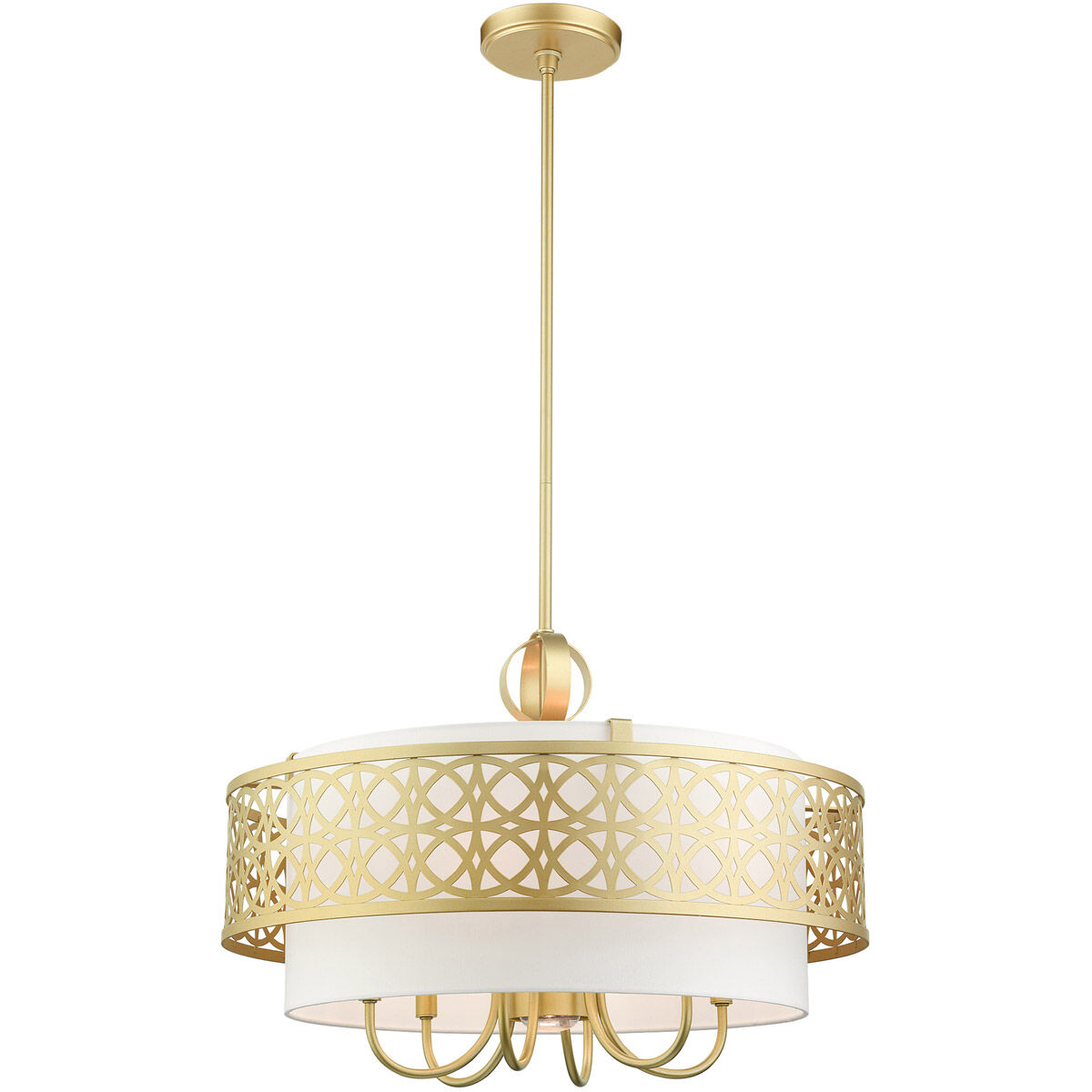 Calinda 7 Light 25 inch Soft Gold Pendant Chandelier Ceiling Light