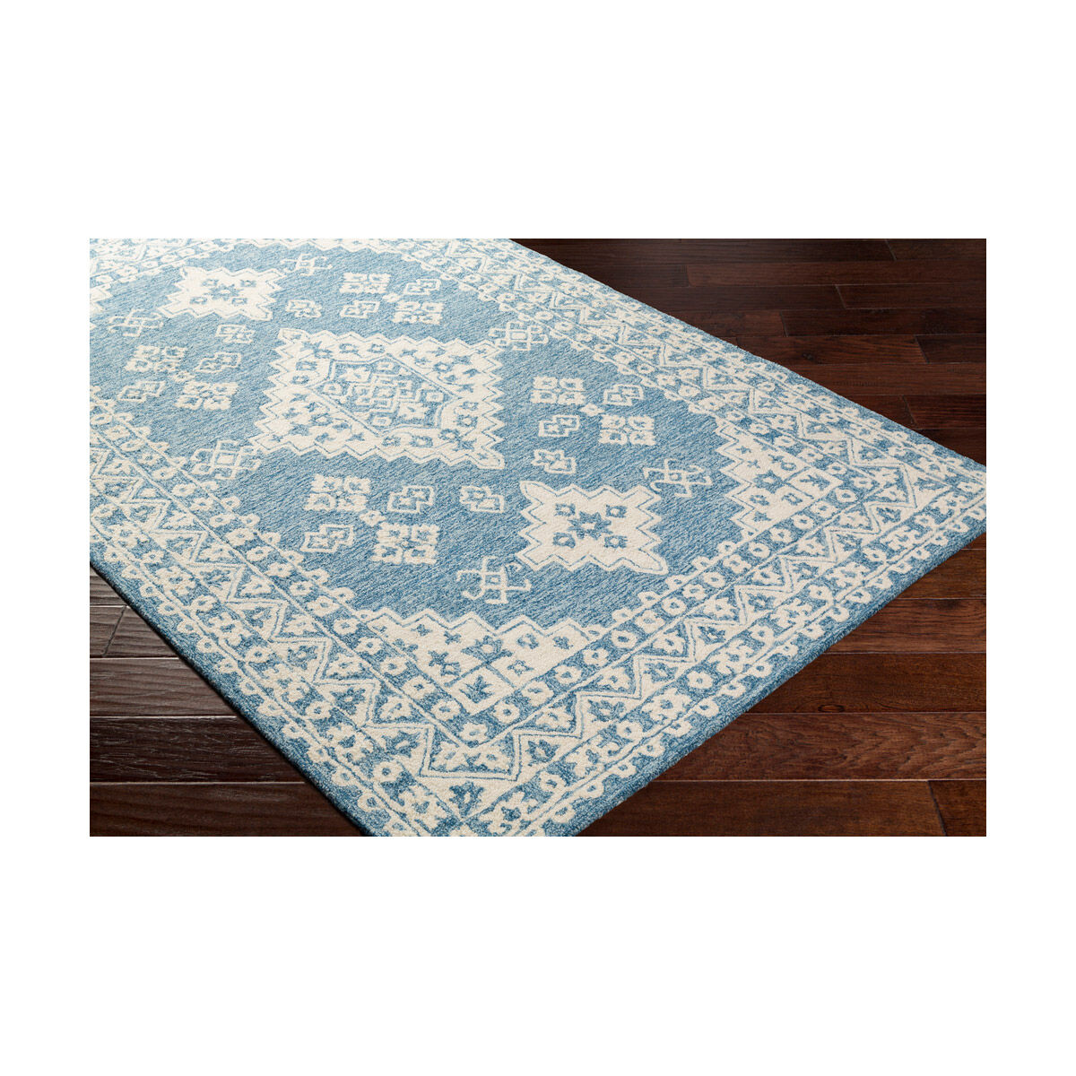 Granada 90 X 60 inch Pale Blue/Beige/Sky Blue Rugs