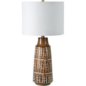 Tereva 27 inch 100.00 watt Taupe and Off-White Table Lamp Portable Light