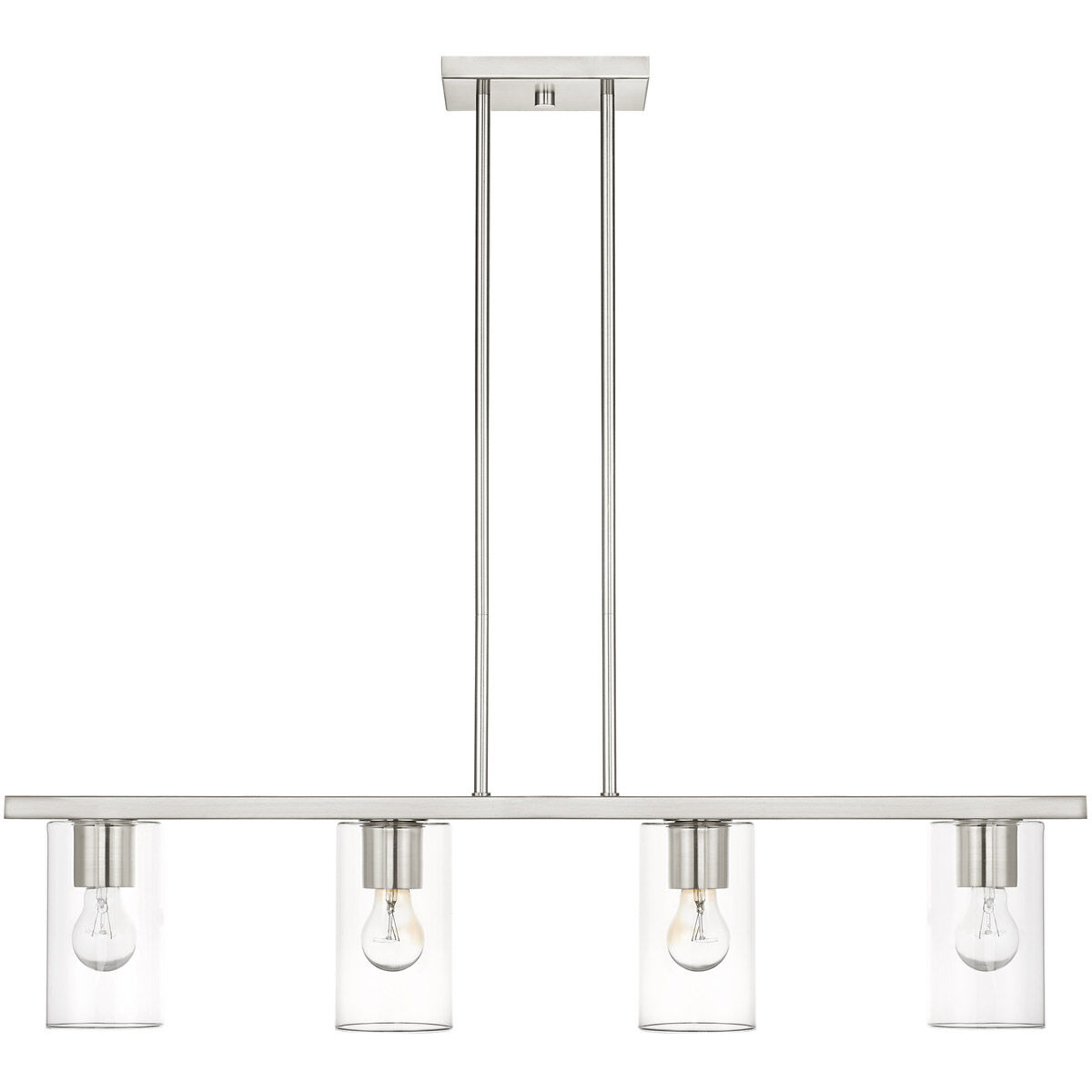 Zurich 4 Light 5 inch Brushed Nickel Chandelier Ceiling Light