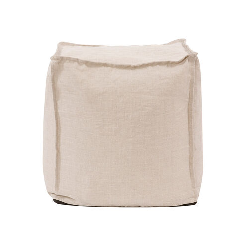 Pouf 18 inch Prairie Linen Square Ottoman with Cover