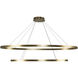 Ovale LED 28.25 inch Brushed Gold Chandelier Ceiling Light