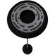 Cicada LED 3 inch Knurled Brass with Black Pendant Ceiling Light