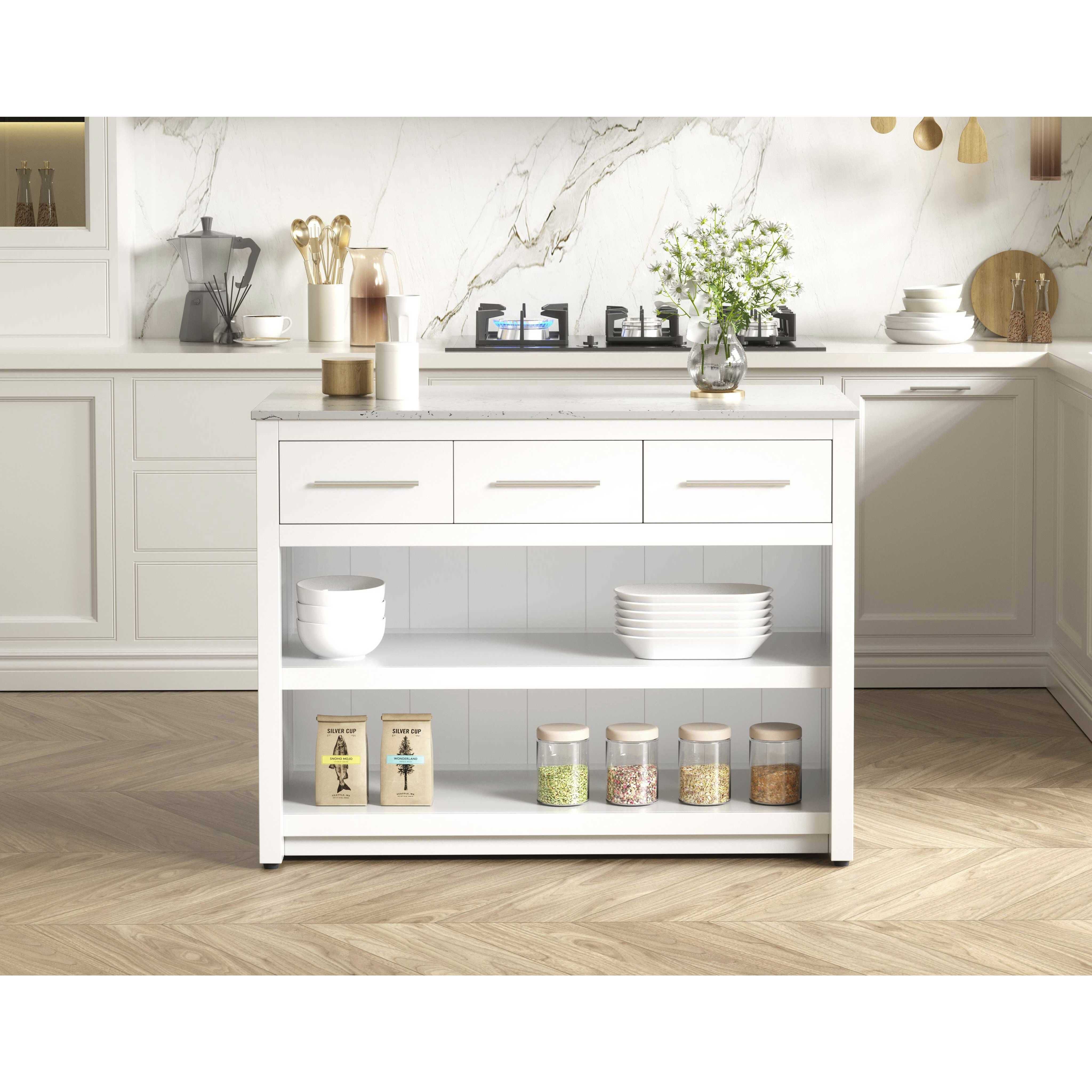 Porter White Kitchen Island