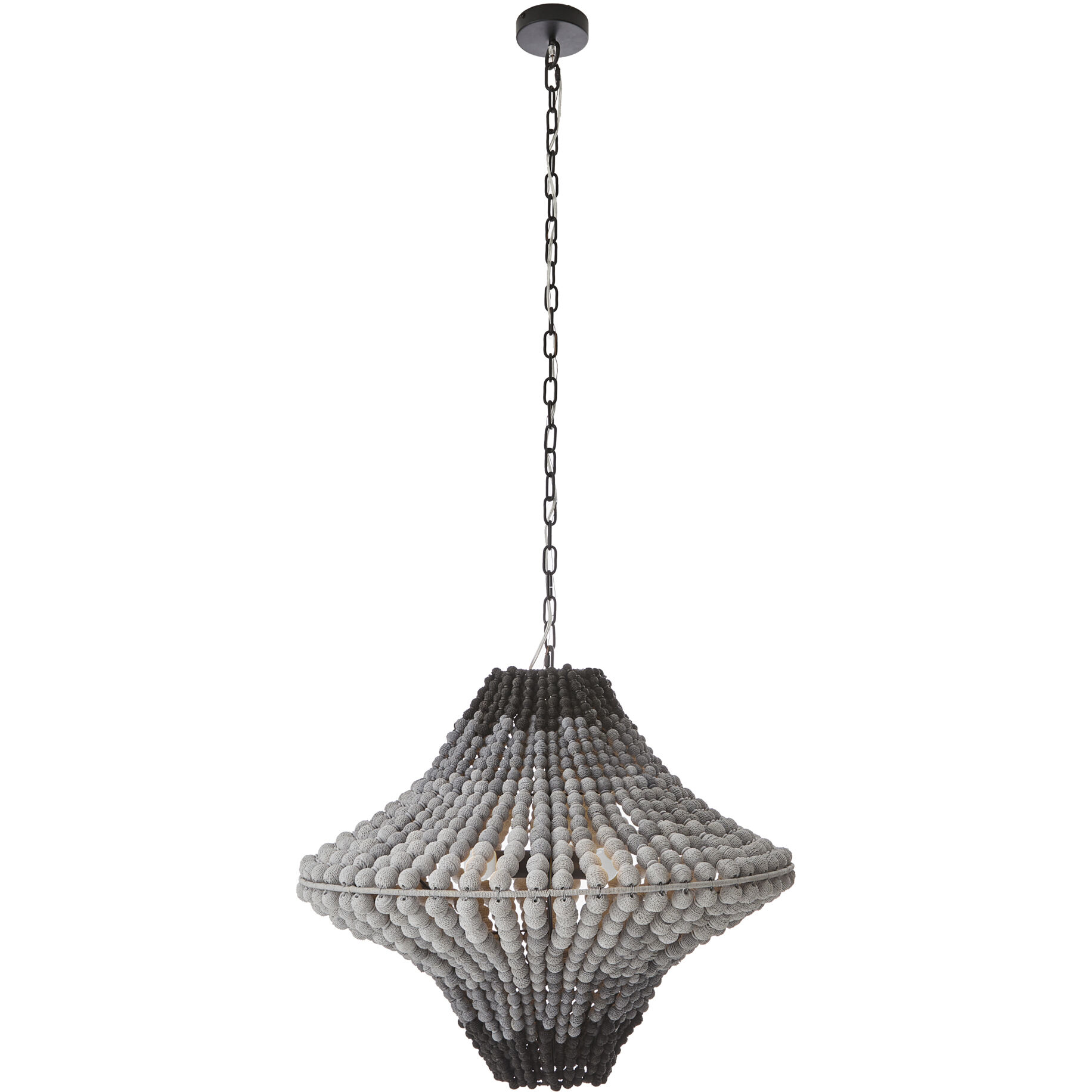 Paradisa 3 Light 30 inch Black and Gray Ombre with Bronze Chandelier Ceiling Light