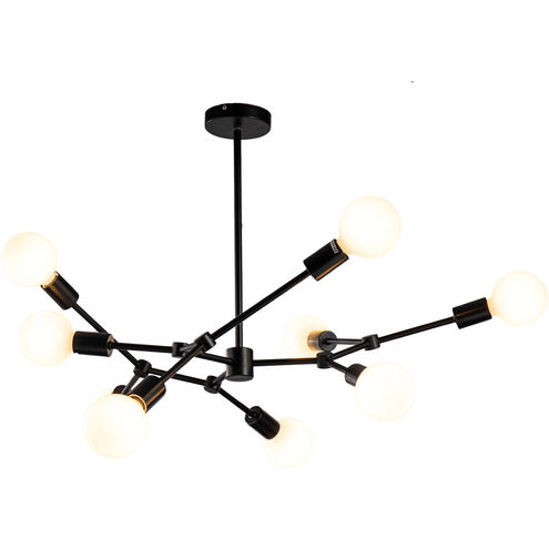 Canada 9 Light 31 inch Matte Black Chandelier Ceiling Light