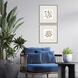 Florals Blue and Brown and Gray and Rust Framed Art