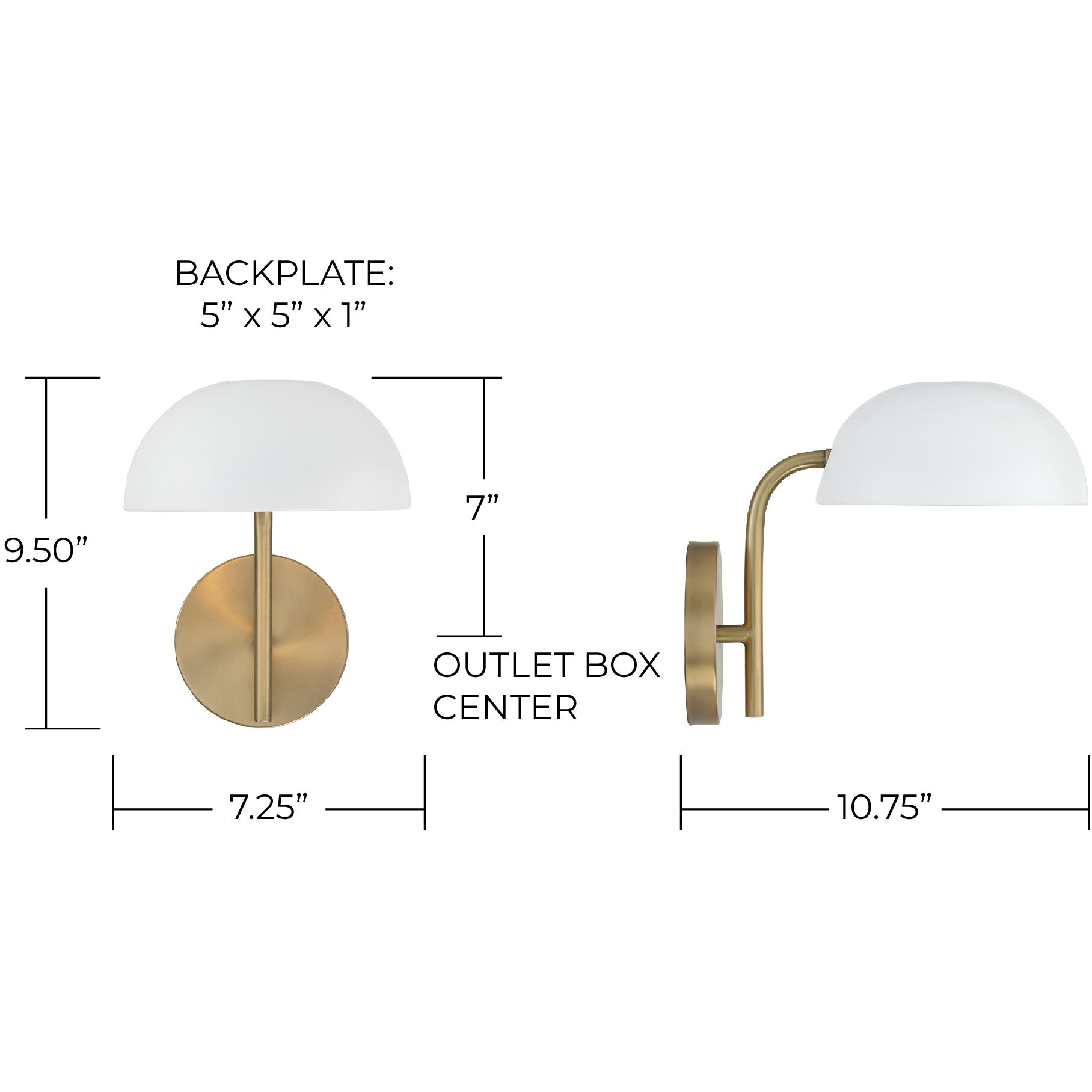 Reece 1 Light 7.25 inch Aged Brass Sconce Wall Light