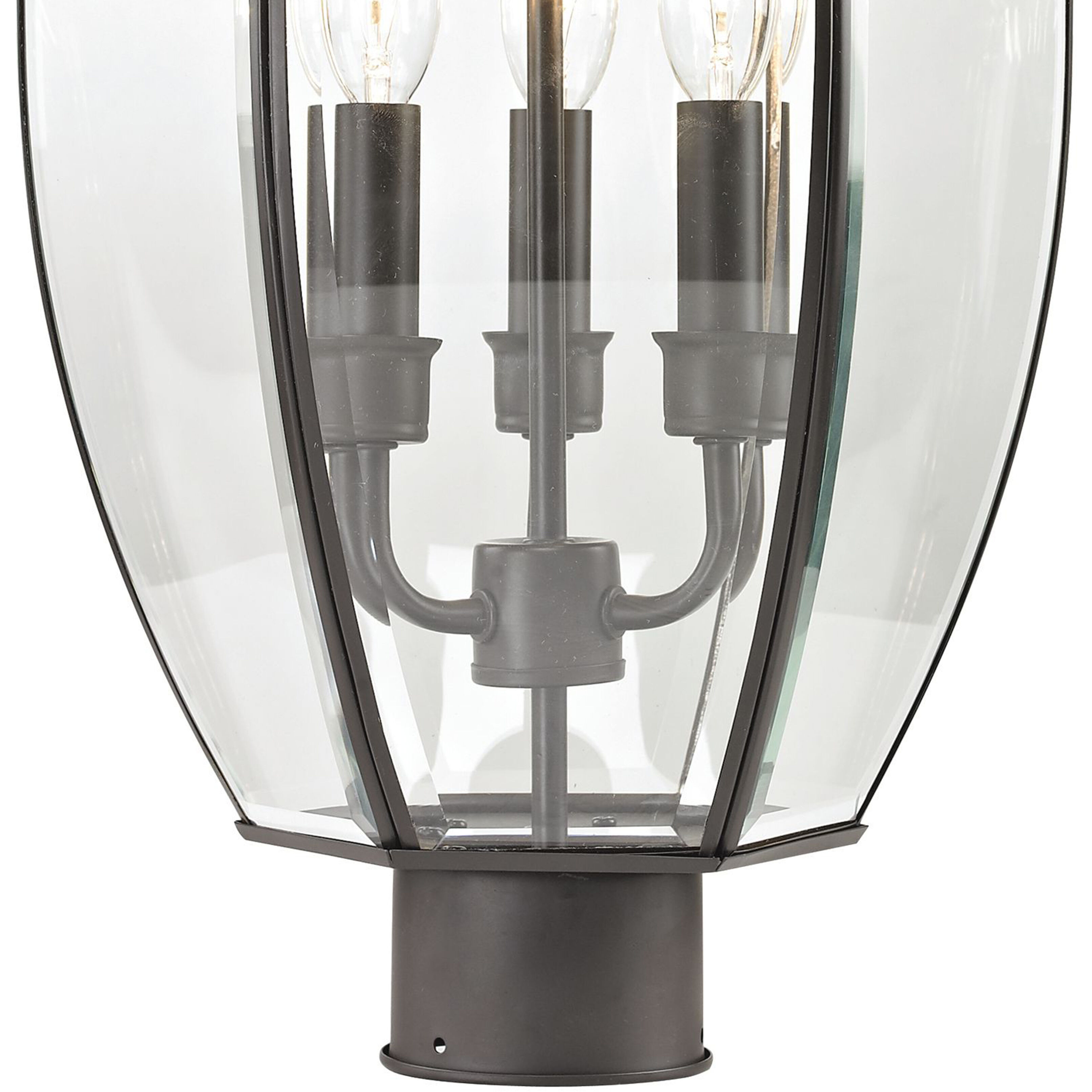 Ashford 3 Light 23 inch Oil Rubbed Bronze Outdoor Post Light