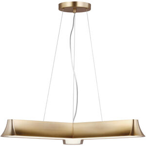 Vaughn LED 29.13 inch Satin Brass Chandelier Ceiling Light