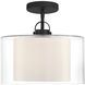 Seville 1 Light 12.75 inch Dark Matte Black Convertible Pendant/Semi-Flush Mount Ceiling Light