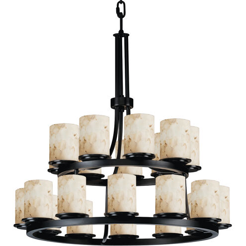 Alabaster Rocks 21 Light 33 inch Matte Black Chandelier Ceiling Light in Incandescent