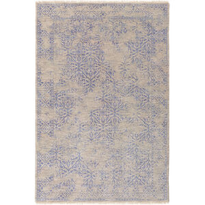 Transcendent 102 X 66 inch Blue and Gray Area Rug, Wool