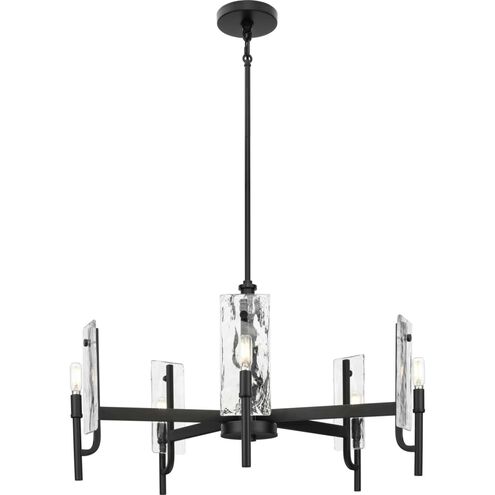 Rivera 5 Light 30 inch Matte Black Chandelier Ceiling Light, Design Series
