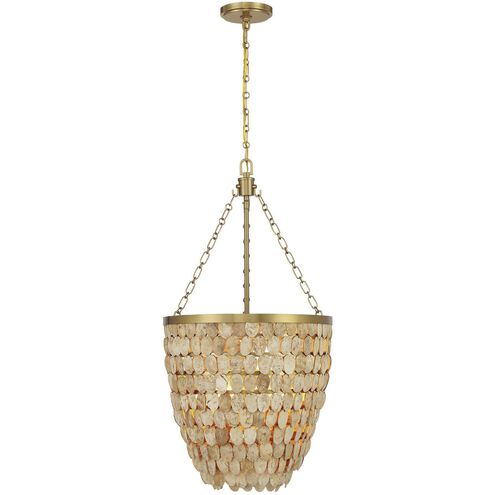 Catalan 4 Light 16 inch Warm Brass Pendant Ceiling Light