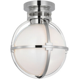 Chapman & Myers Gracie LED 10 inch Polished Nickel Captured Globe Flush Mount Ceiling Light