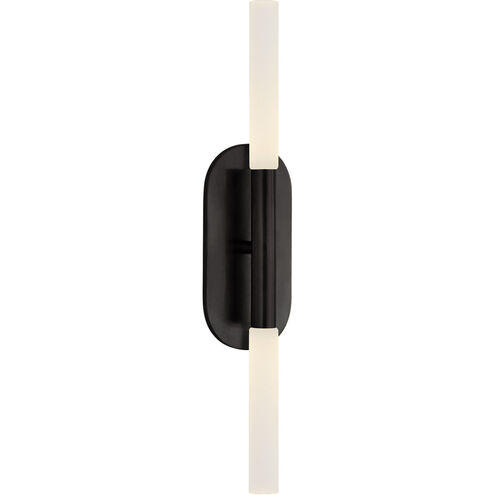 Kelly Wearstler Rousseau LED 4.25 inch Bronze Vanity Sconce Wall Light in Etched Crystal, Medium
