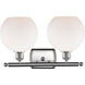 Ballston Athens LED 16 inch Brushed Satin Nickel Bath Vanity Light Wall Light in Matte White Glass, Ballston