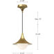 Alora Mood Fuji Pendant Ceiling Light in Brushed Gold