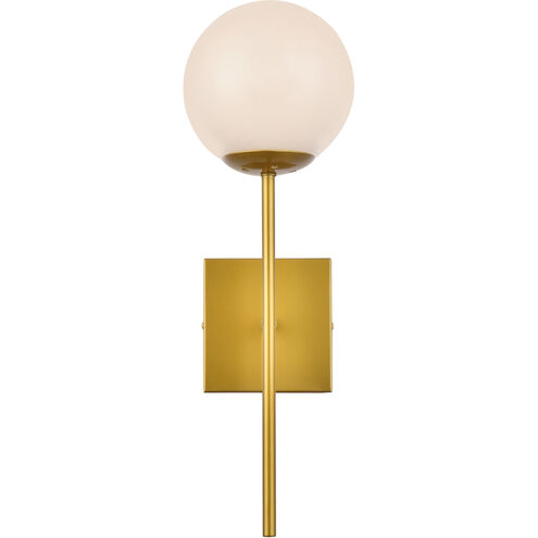Neri 1 Light 7 inch Brass Bath Sconce Wall Light