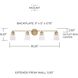 Portman 4 Light 35.25 inch Aged Brass Vanity Light Wall Light