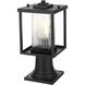 Dover 1 Light 14.5 inch Black Outdoor Post Light