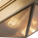 Cairo 2 Light 14.63 inch Vintage Brass Flush Mount Ceiling Light