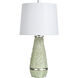 Poly 31.5 inch 100 watt Tropic Sage and White Table Lamp Portable Light