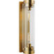 C&M by Chapman & Myers Garrett 2 Light 4 inch Burnished Brass Wall Bath Fixture Wall Light