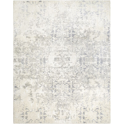 Lille 36 X 24 inch Light Grey / Slate Grey Taupe / Metallic - Silver Handmade Rug in 2 x 3
