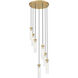 Beau 7 Light 18 inch Rubbed Brass Chandelier Ceiling Light