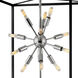 Lisa McDennon Aros 36 Light 20 inch Black with Polished Nickel Indoor Chandelier Ceiling Light in Black/Polished Nickel