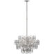 Julie Neill Gianna LED 24 inch Burnished Silver Leaf Chandelier Ceiling Light
