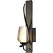 Flora 1 Light 4.8 inch Dark Smoke Sconce Wall Light in Seeded with Opal