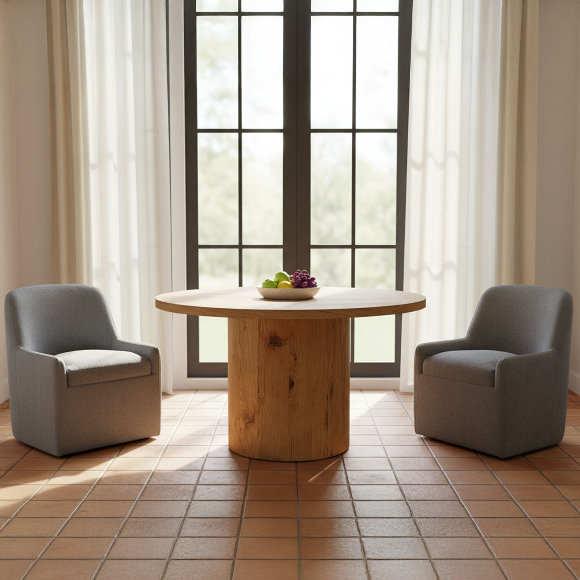 Maisie Blue Rolling Dining Chair