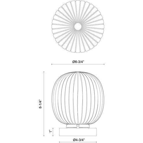 Alora Mood Cherise 8.25 inch 60 watt Matte Black Table Lamp Portable Light
