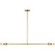 Kelly Wearstler Melange LED 63 inch Antique-Burnished Brass Linear Pendant Ceiling Light