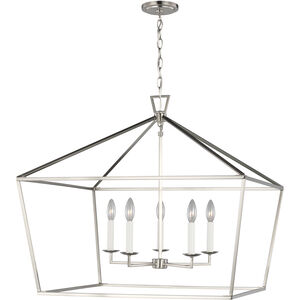 C&M by Chapman & Myers Dianna 5 Light 28 inch Brushed Nickel Pendant Ceiling Light