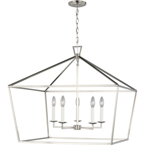C&M by Chapman & Myers Dianna 5 Light 28 inch Brushed Nickel Pendant Ceiling Light