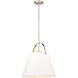 Z-Studio 1 Light 18 inch Brushed Nickel Pendant Ceiling Light